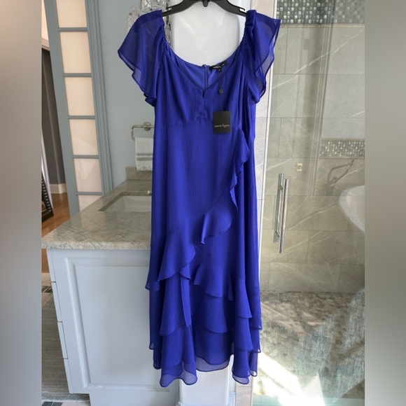 Nanette Lepore Flutter Dress in Cobalt - Picture 3 of 13
